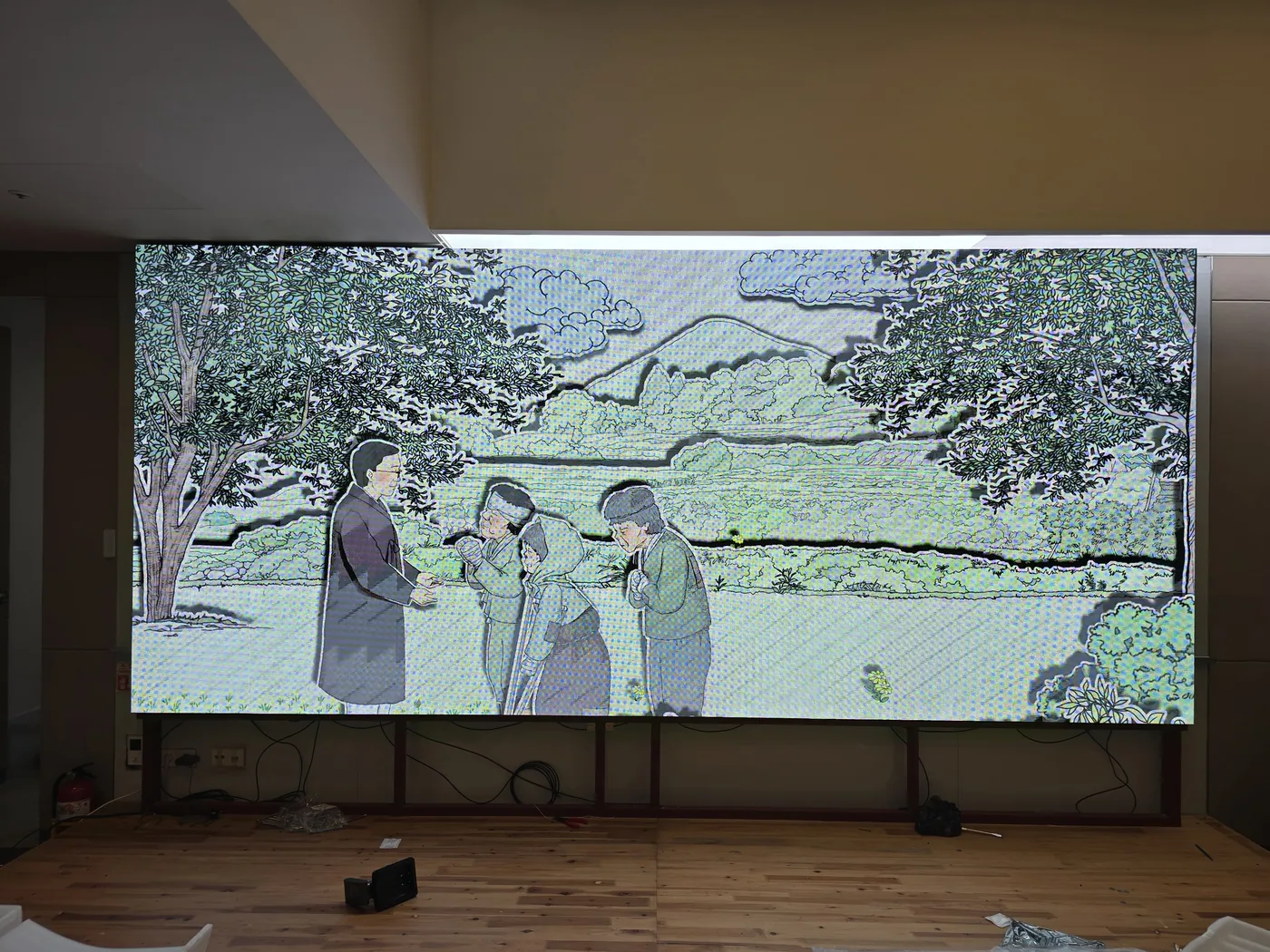 손양원기념관 LED 구축 후 운영 화면